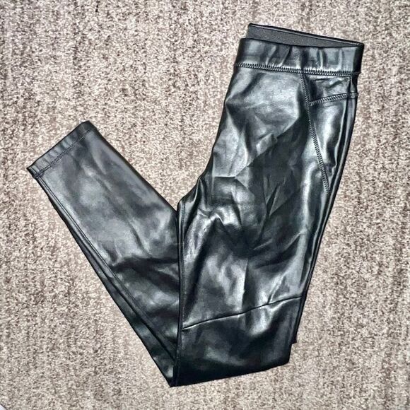 Free People Women's Faux Leather Vegan Dress Pants Size 25 - Picture 1 of 10